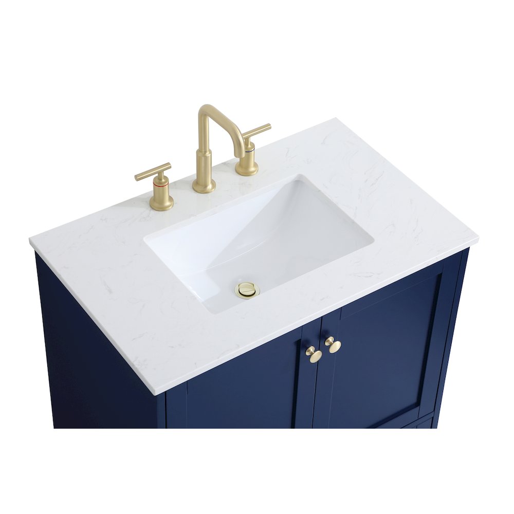 30 inch Single Bathroom Vanity in Blue