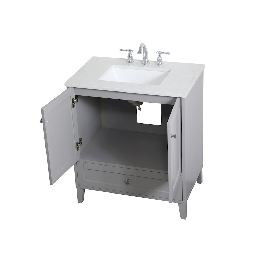 30 inch Single Bathroom Vanity in Grey