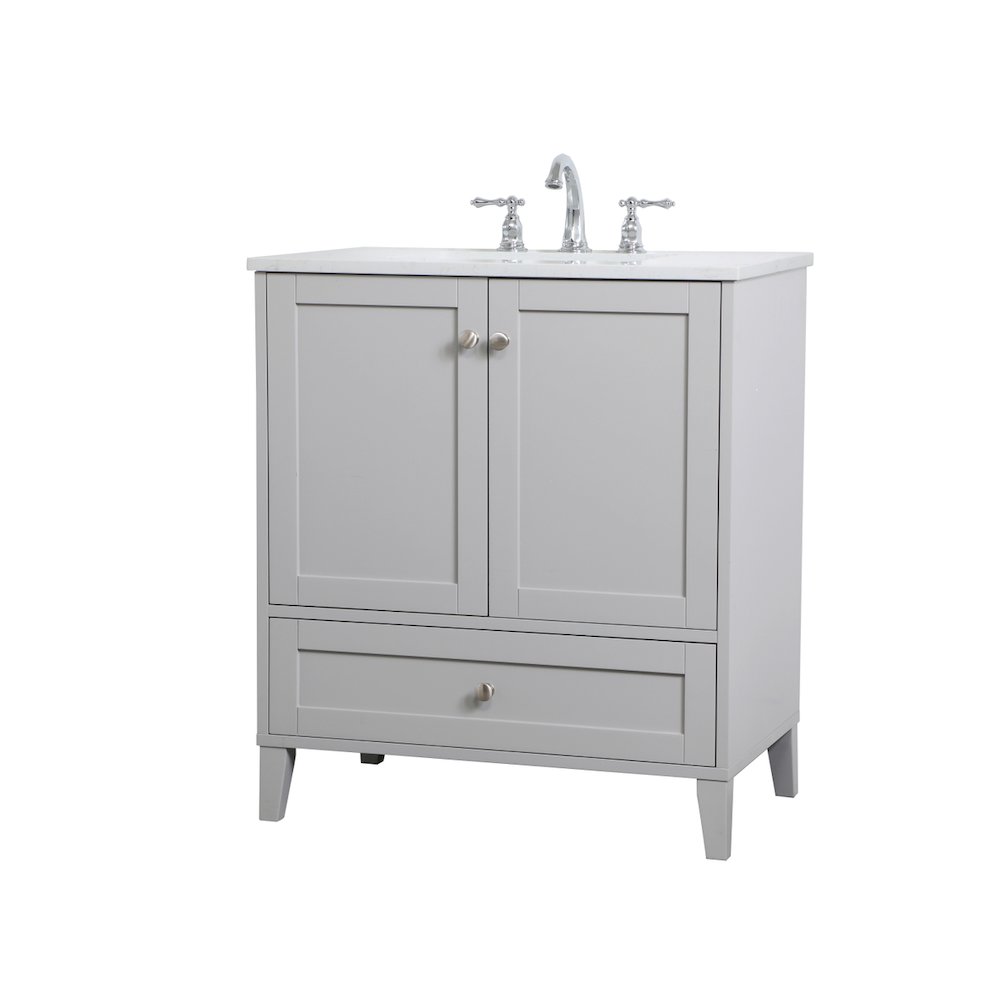30 inch Single Bathroom Vanity in Grey