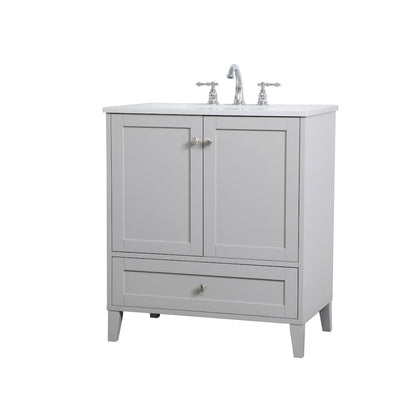 30 inch Single Bathroom Vanity in Grey