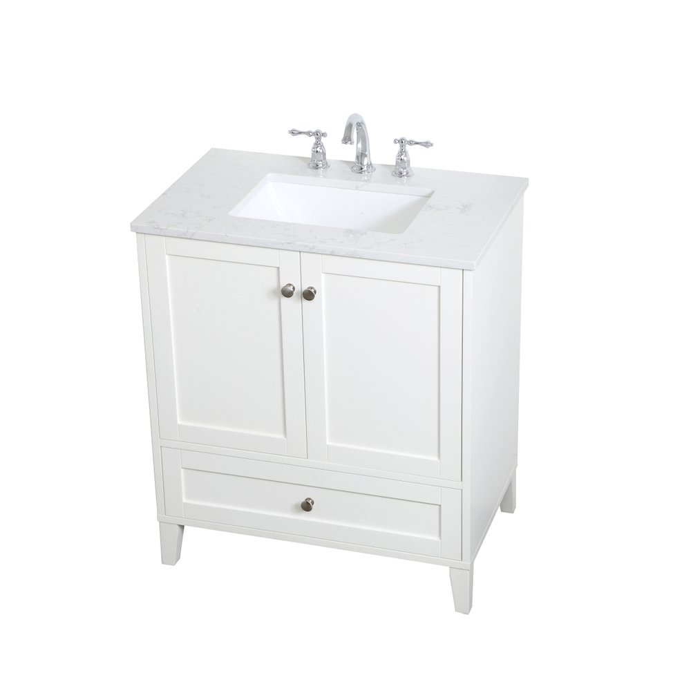 30 inch Single Bathroom Vanity in White