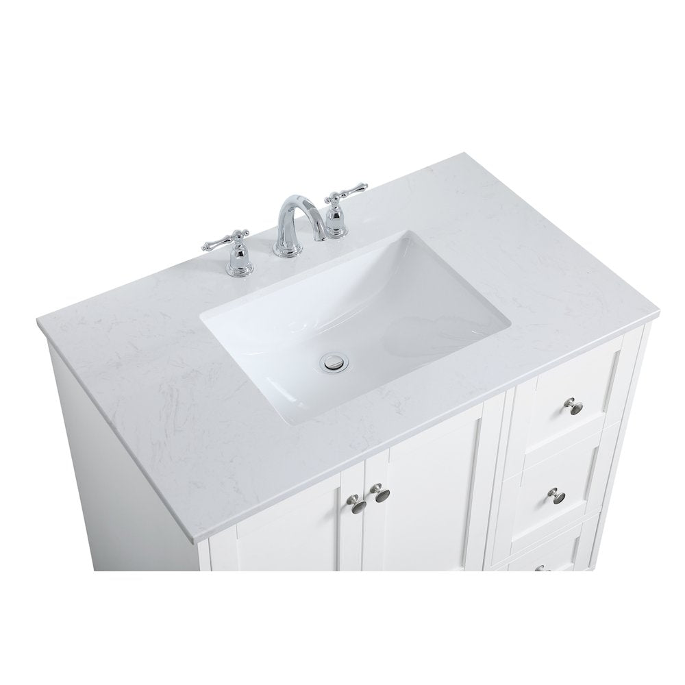 36 inch Single Bathroom Vanity in White