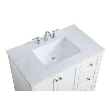 36 inch Single Bathroom Vanity in White