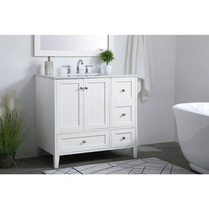 36 inch Single Bathroom Vanity in White