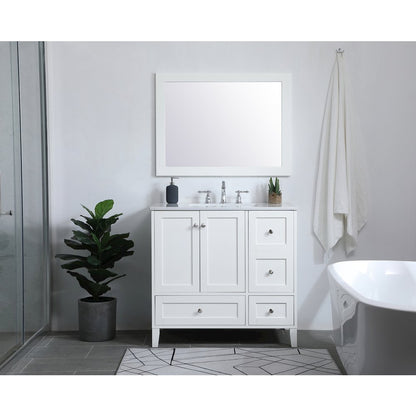 36 inch Single Bathroom Vanity in White