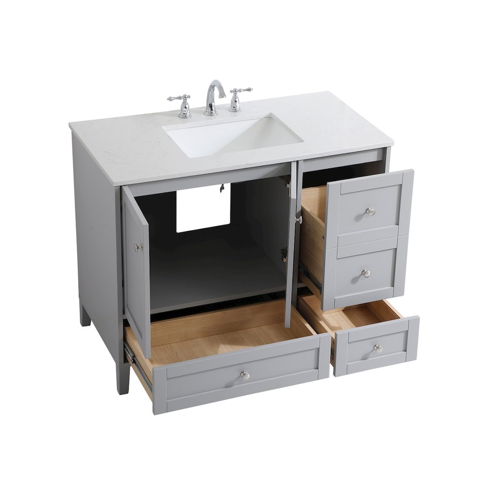 42 inch Single Bathroom Vanity in Grey