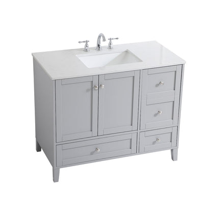 42 inch Single Bathroom Vanity in Grey