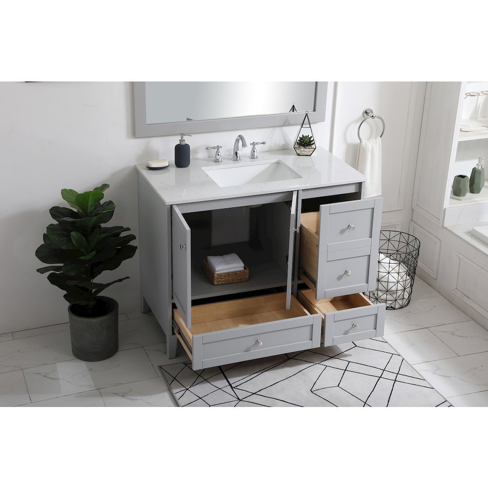 42 inch Single Bathroom Vanity in Grey