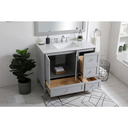 42 inch Single Bathroom Vanity in Grey