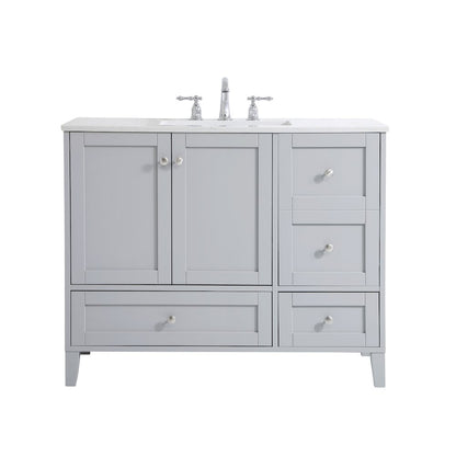42 inch Single Bathroom Vanity in Grey