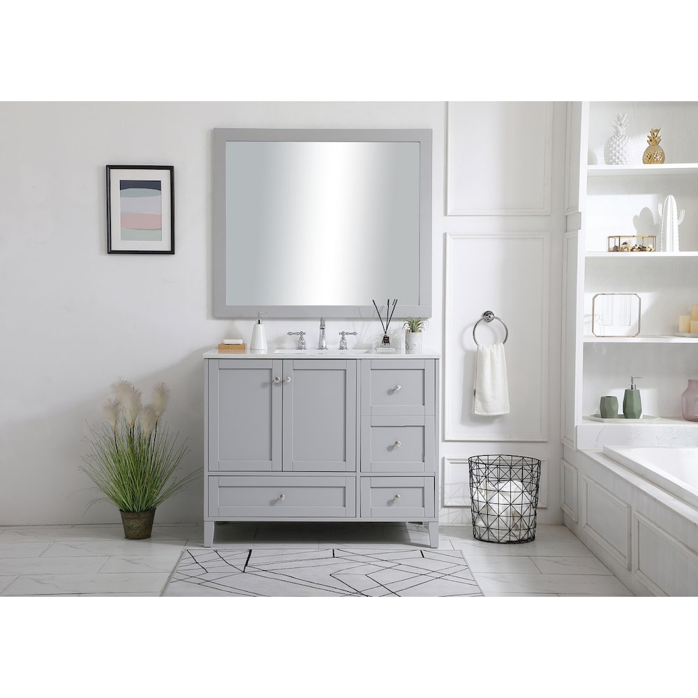 42 inch Single Bathroom Vanity in Grey