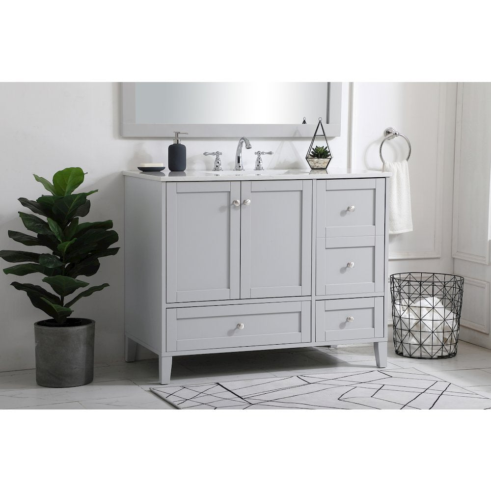 42 inch Single Bathroom Vanity in Grey