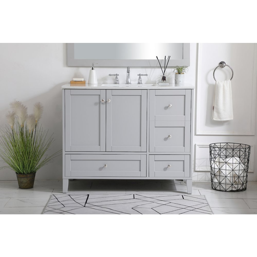 42 inch Single Bathroom Vanity in Grey