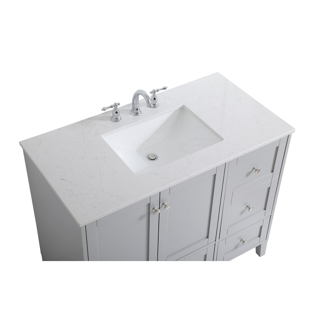 42 inch Single Bathroom Vanity in Grey