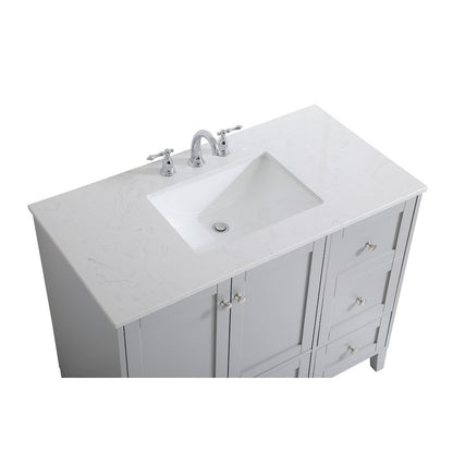 42 inch Single Bathroom Vanity in Grey