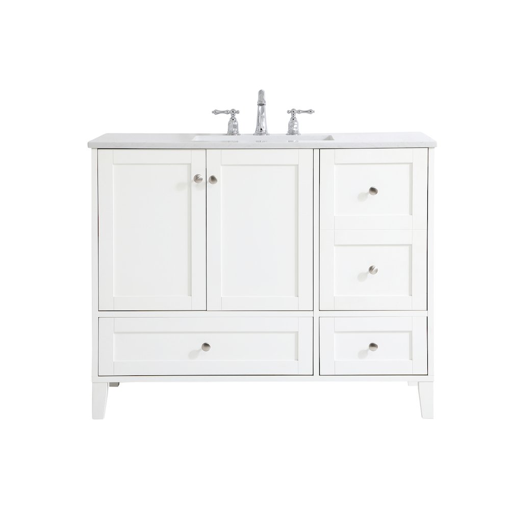 42 inch Single Bathroom Vanity in White