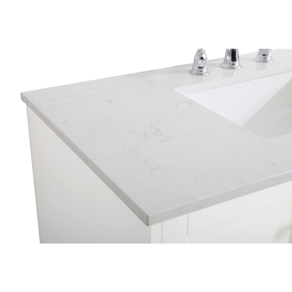 42 inch Single Bathroom Vanity in White