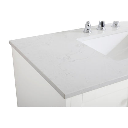 42 inch Single Bathroom Vanity in White