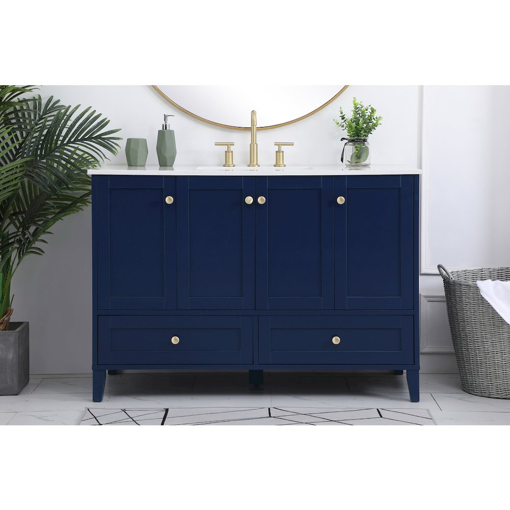 48 inch Single Bathroom Vanity in Blue