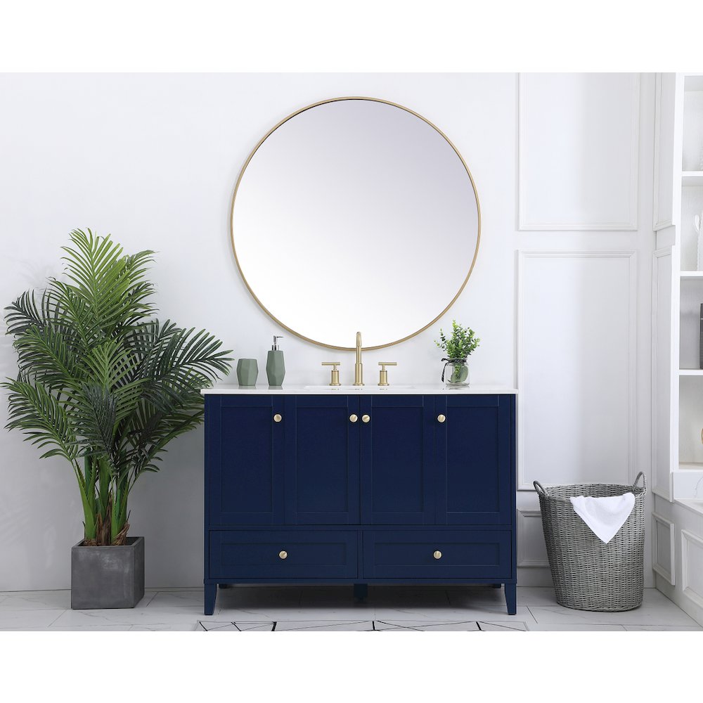 48 inch Single Bathroom Vanity in Blue