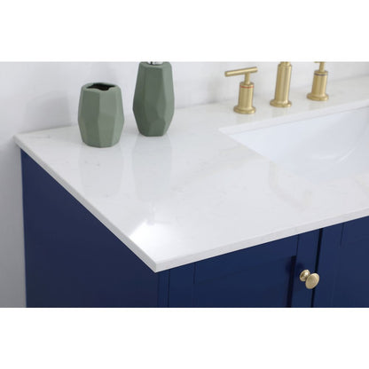48 inch Single Bathroom Vanity in Blue