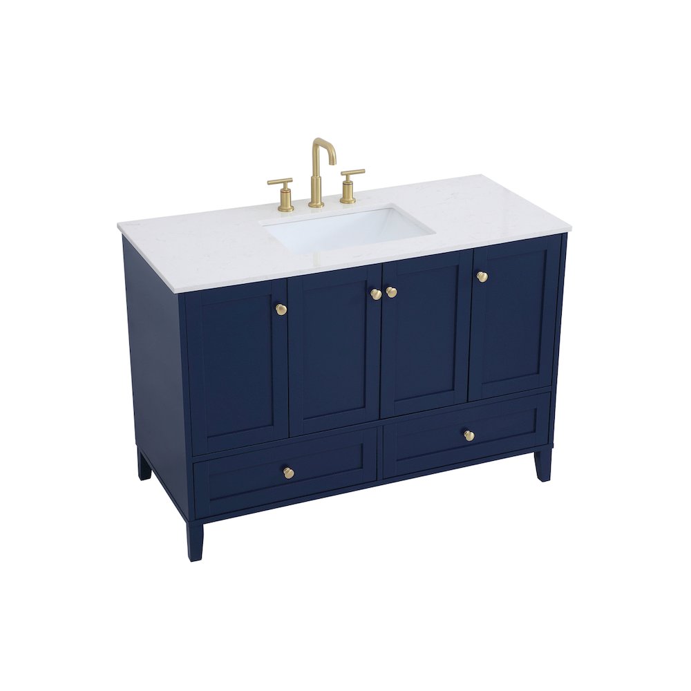 48 inch Single Bathroom Vanity in Blue