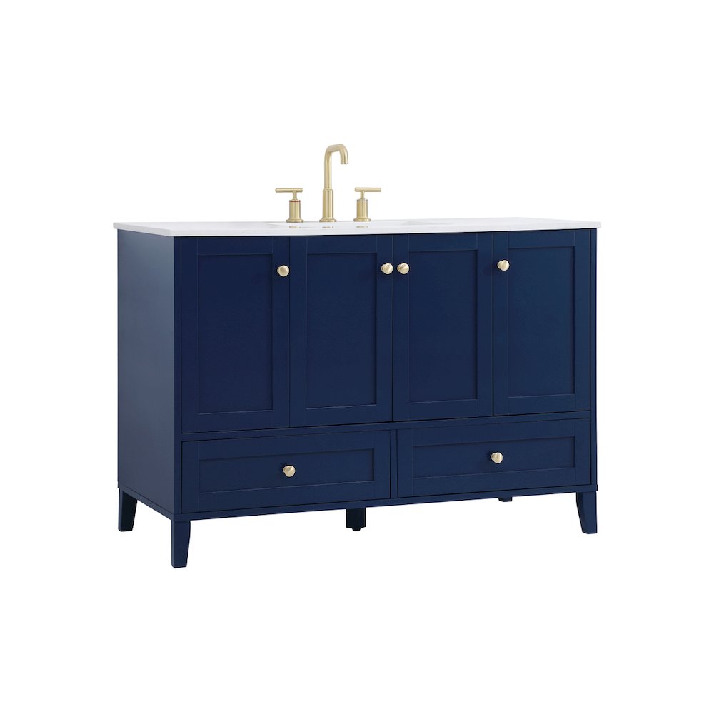 48 inch Single Bathroom Vanity in Blue