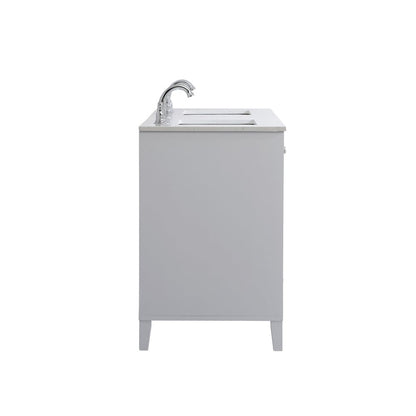 60 inch Double Bathroom Vanity in Grey