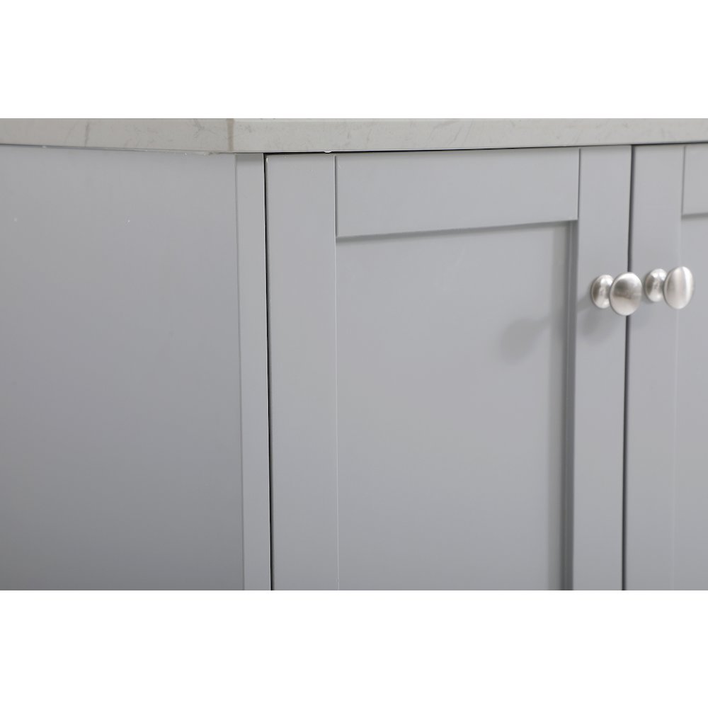 60 inch Double Bathroom Vanity in Grey
