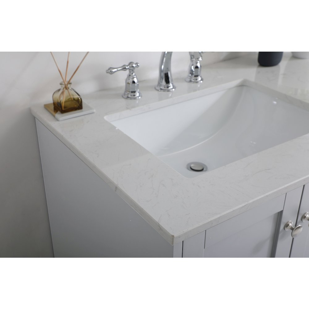 60 inch Double Bathroom Vanity in Grey