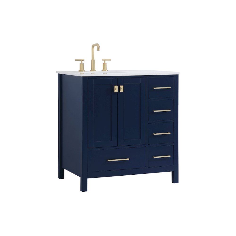 32 inch Single Bathroom Vanity in Blue