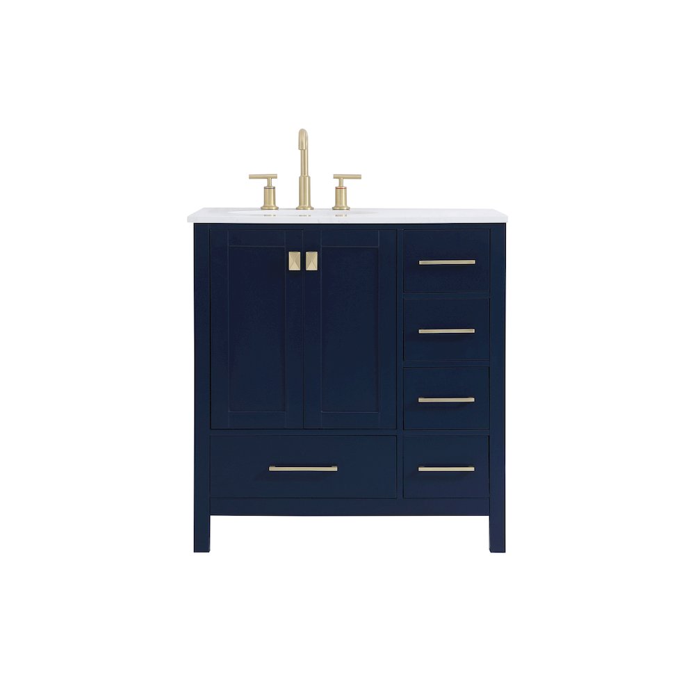 32 inch Single Bathroom Vanity in Blue