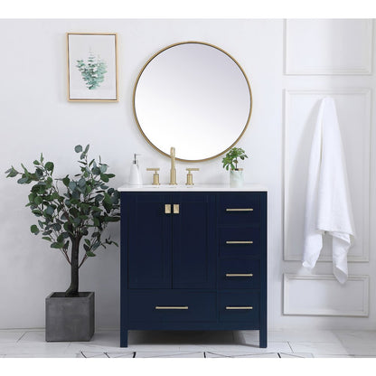 32 inch Single Bathroom Vanity in Blue