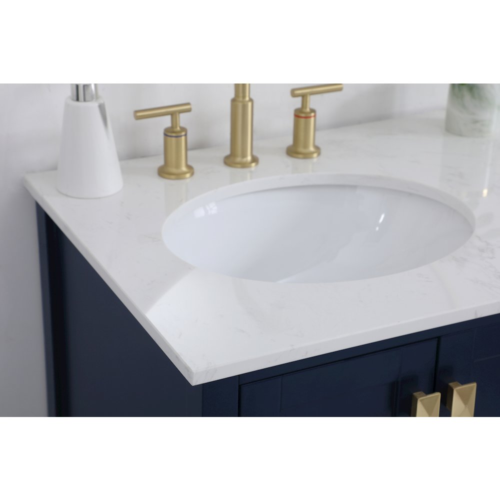 32 inch Single Bathroom Vanity in Blue