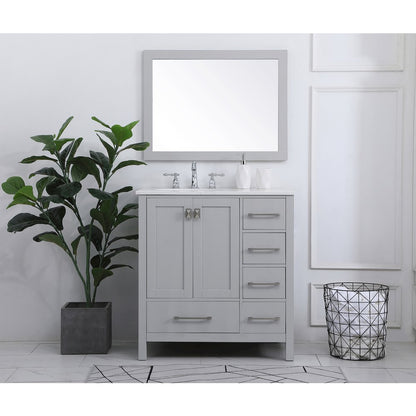 32 inch Single Bathroom Vanity in Gray