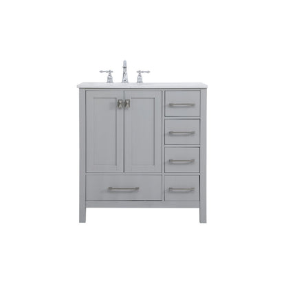 32 inch Single Bathroom Vanity in Gray
