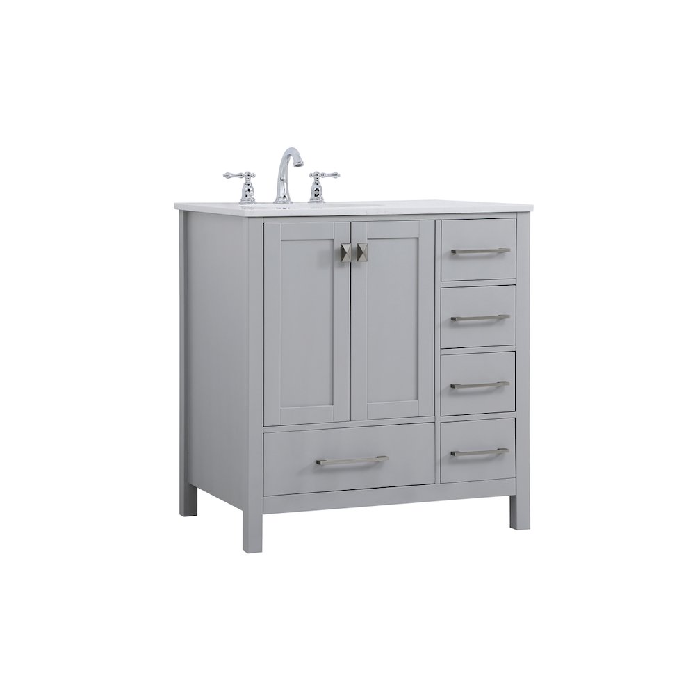 32 inch Single Bathroom Vanity in Gray