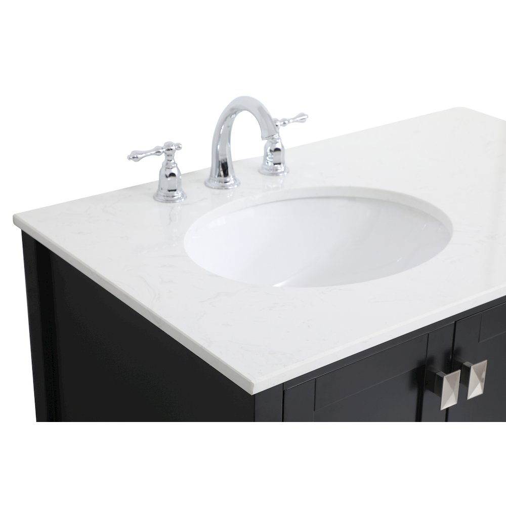 36 inch Single Bathroom Vanity in Black