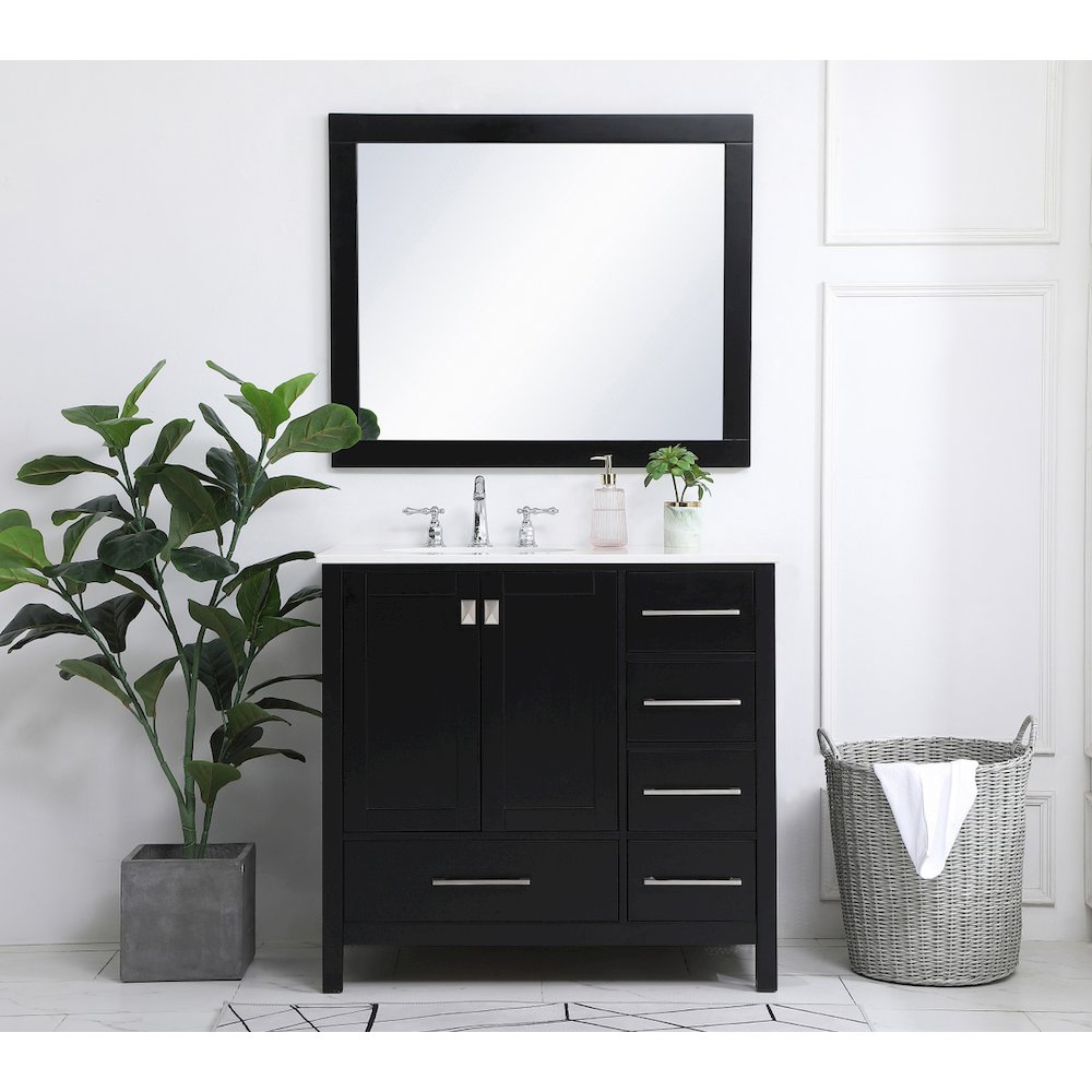 36 inch Single Bathroom Vanity in Black