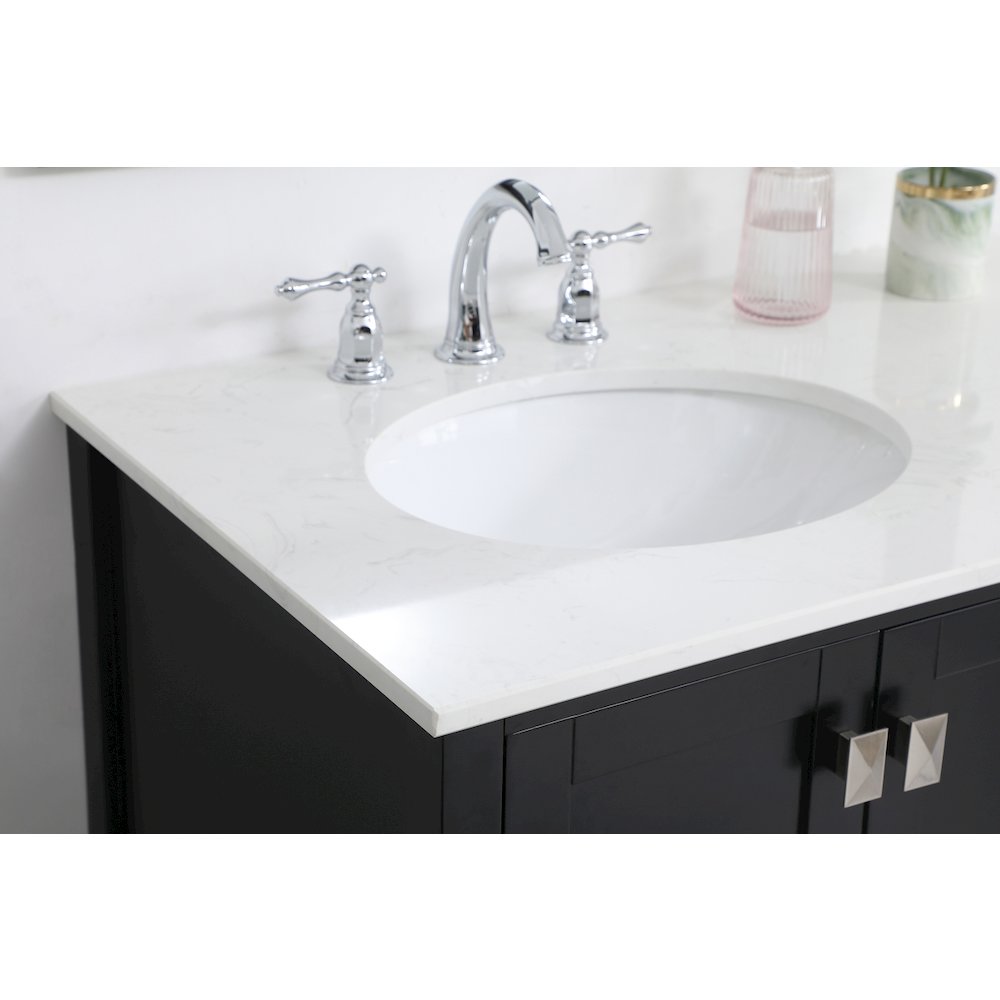 36 inch Single Bathroom Vanity in Black