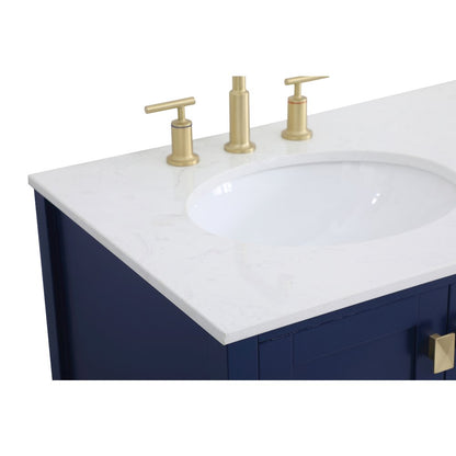 36 inch Single Bathroom Vanity in Blue
