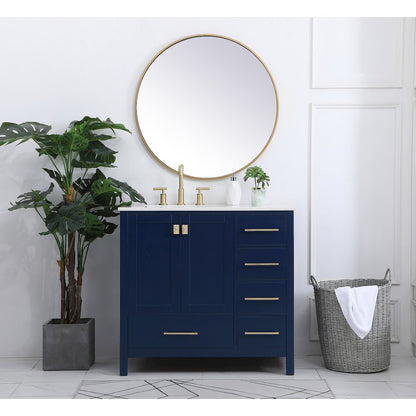 36 inch Single Bathroom Vanity in Blue