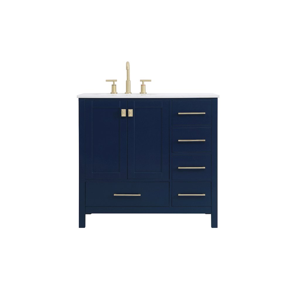 36 inch Single Bathroom Vanity in Blue