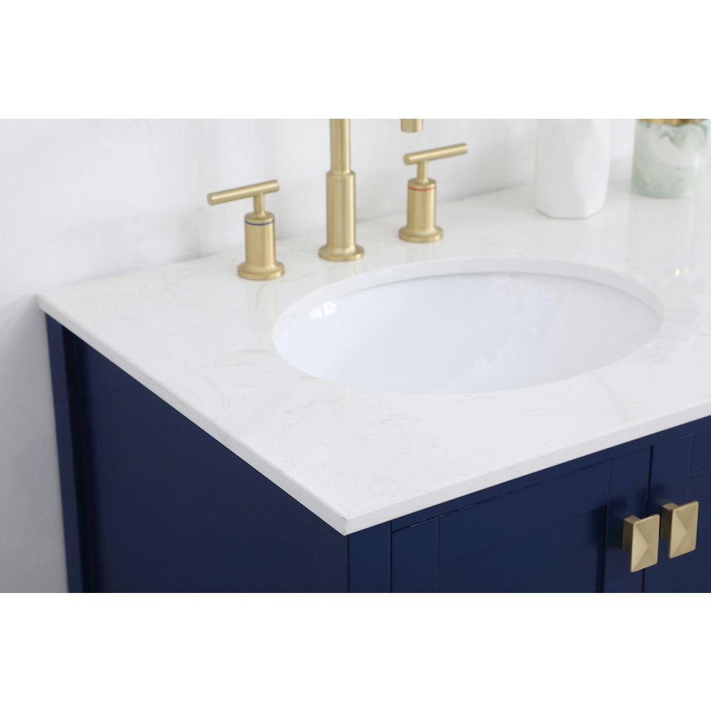 36 inch Single Bathroom Vanity in Blue