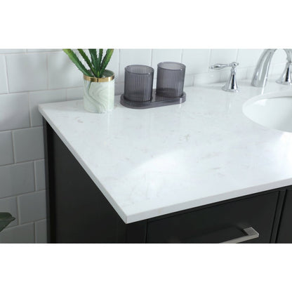 54 Inch SIngle Bathroom Vanity In Black