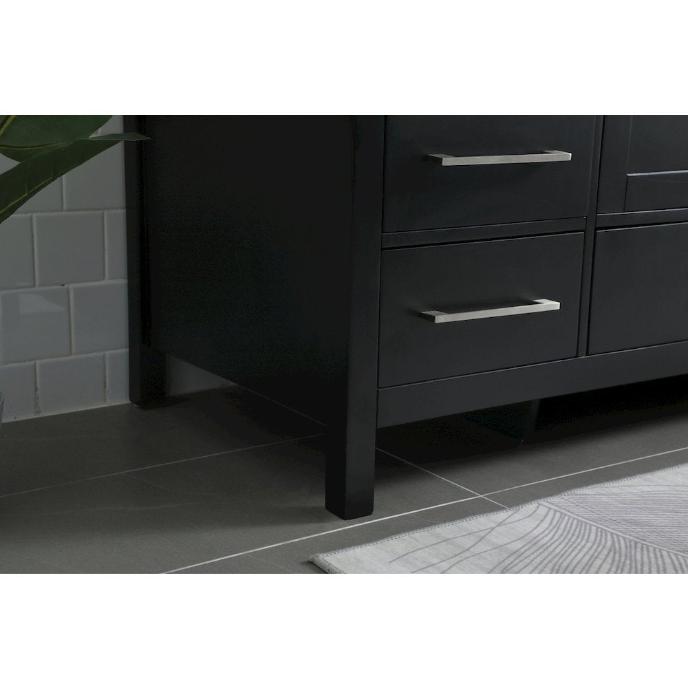 54 Inch SIngle Bathroom Vanity In Black