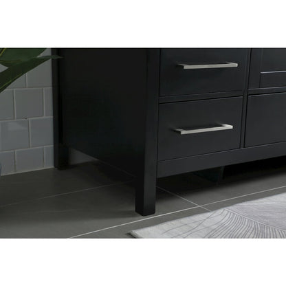 54 Inch SIngle Bathroom Vanity In Black