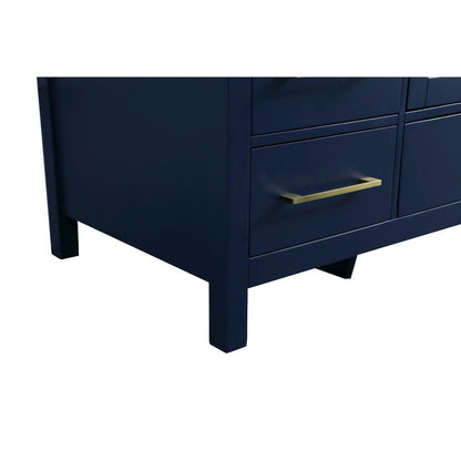 54 Inch SIngle Bathroom Vanity In Blue