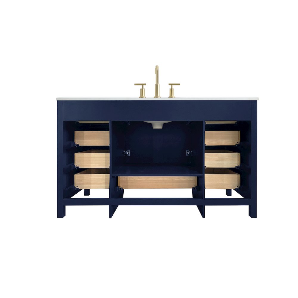 54 Inch SIngle Bathroom Vanity In Blue