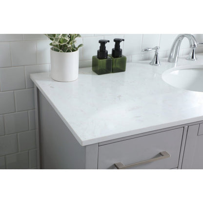 54 Inch SIngle Bathroom Vanity In Grey